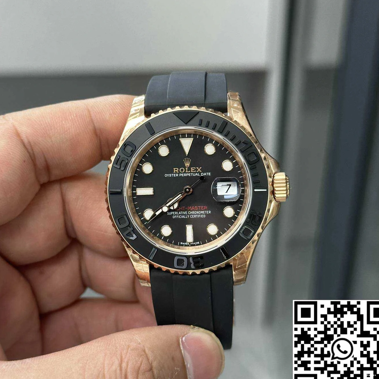 Dial VS Factory Rolex Master M126655-0002 Rose Black Yacht Gold 0708